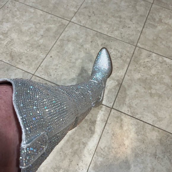 Forever thigh high glitter cowboy boots - Picture 3 of 13